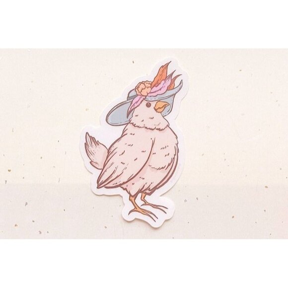 $3 for 15 - NEW Edna von Cluckenberg Chicken Sticker - Clear‎ Vinyl - Picture 6 of 6